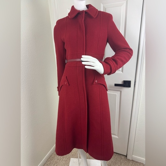 MaxMara Red Wool Coat - Picture 2 of 16